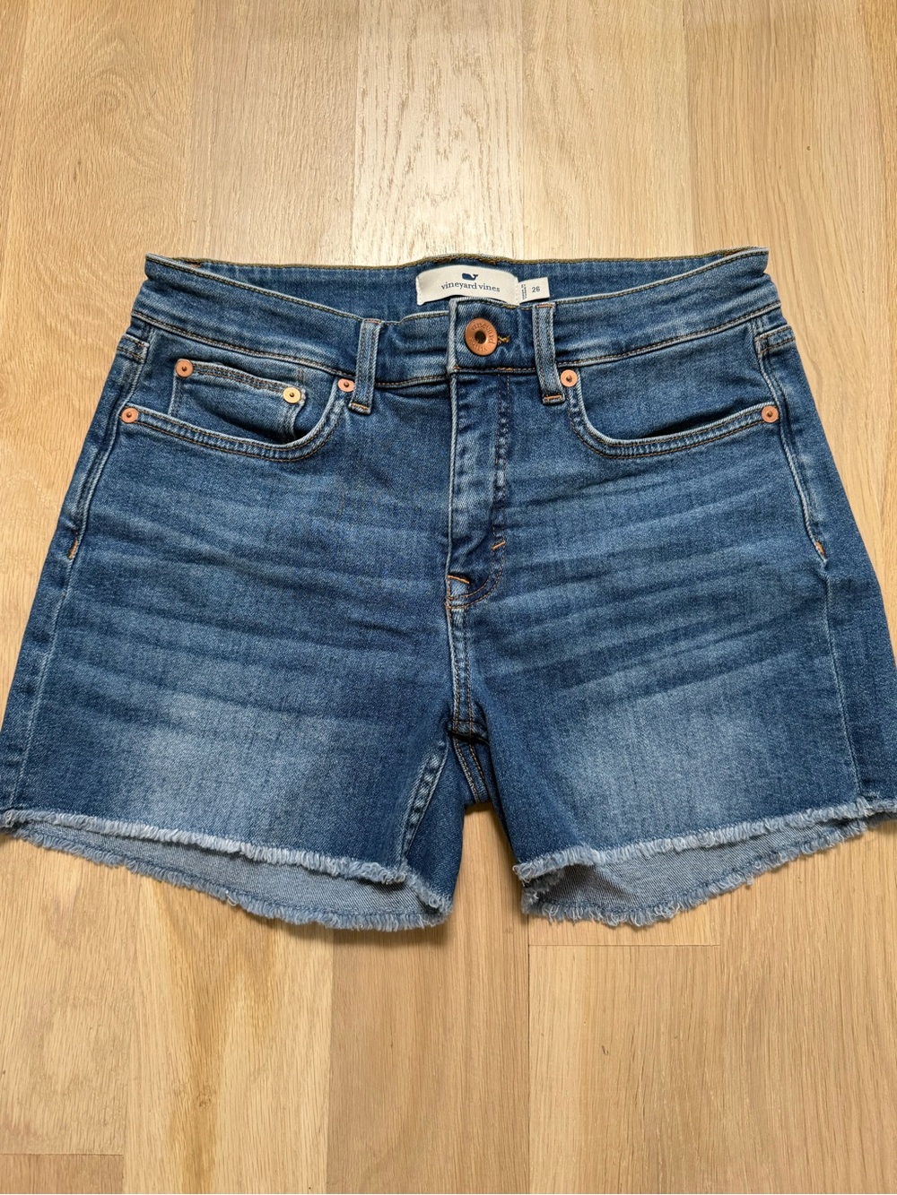Vineyard Vines - Frayed Hem Denim Blue Shorts